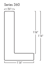 This medium, L-shaped canvas floater frame features Natural Woodgrain detail, and a 3/8 " flat face.

*Note: These solid wood, custom canvas floaters are for stretched canvas prints and paintings, and raised wood panels.